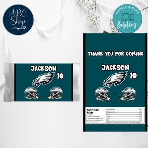 Philadelphia Eagles Candy Bar Wrapper Digital File Printable Instant Download