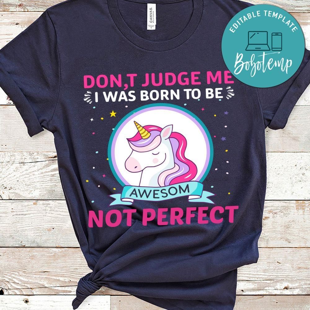 I Was Born To Be Awesome Unicorn Shirt