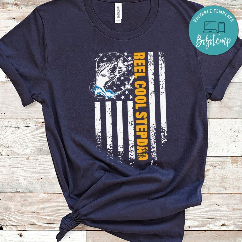 Reel Cool Stepdad Fishing Father's Day Shirt