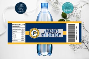Printable Indiana Pacers Water Bottle Labels Instant Download