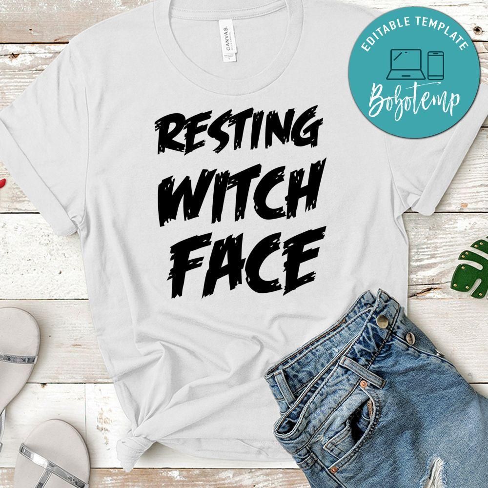 Resting Witch Face Halloween T-Shirt