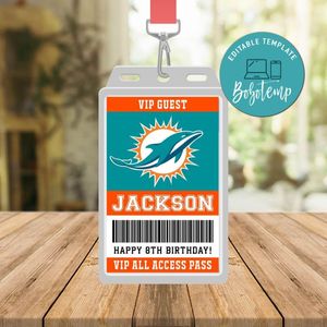 Miami Dolphins Vip Pass Instant Download