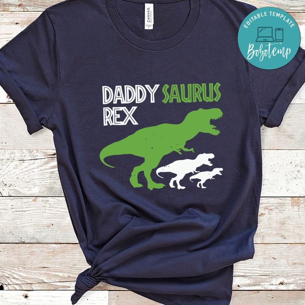 Daddysaurus Rex Dinosaurs Father's Day Shirt