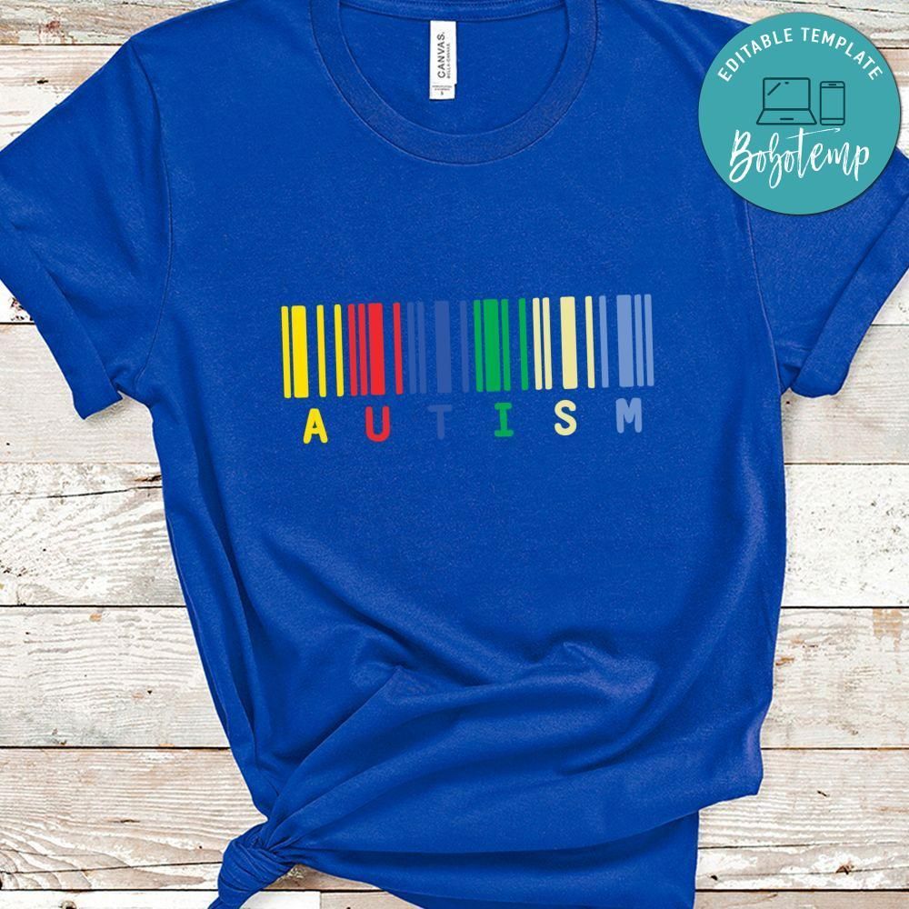Autism Colorful Barcode Shirt