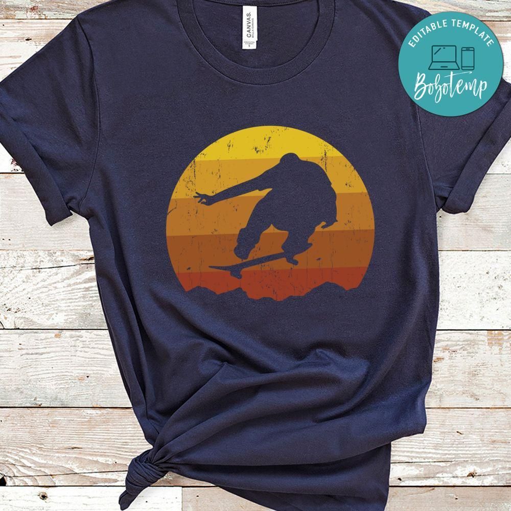 Retro Sunset Skateboard Shirt