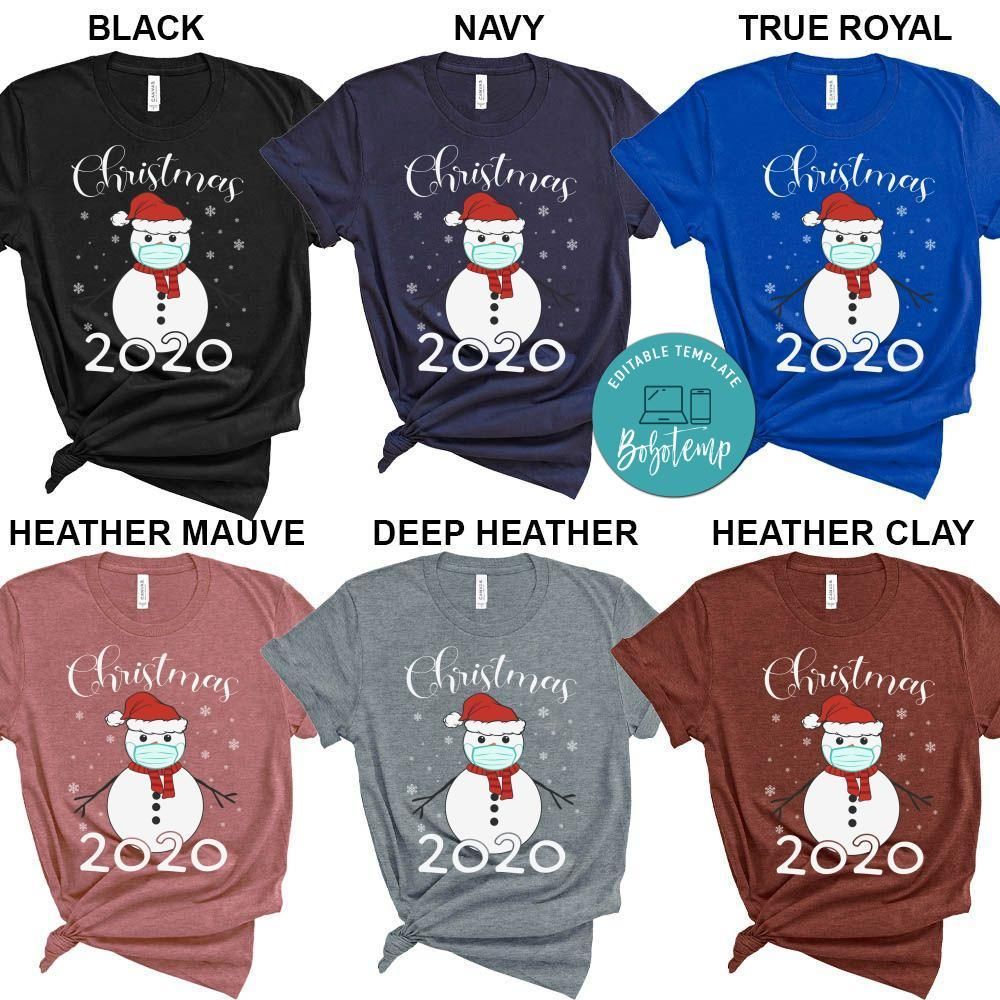 Merry Christmas 2020 Snowman in Mask Shirt