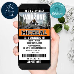 Call Of Duty Warzone Mobile Invite Customizable Template Instant Download