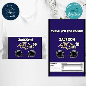 Baltimore Ravens Candy Bar Wrapper Digital File