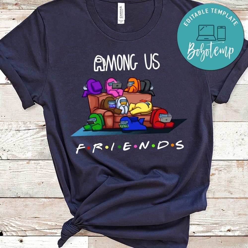 Among Us Friends PNG file template