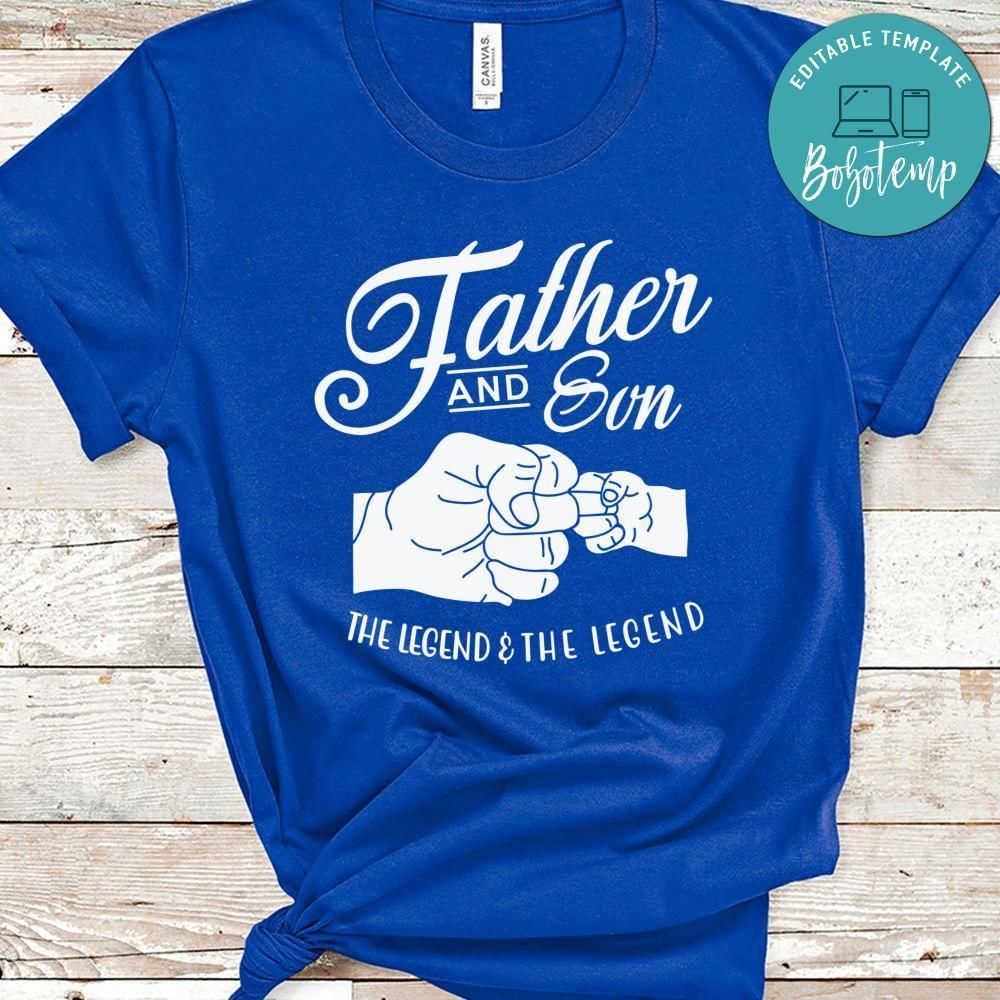 Father And Son The Legend And The Legend Shirt