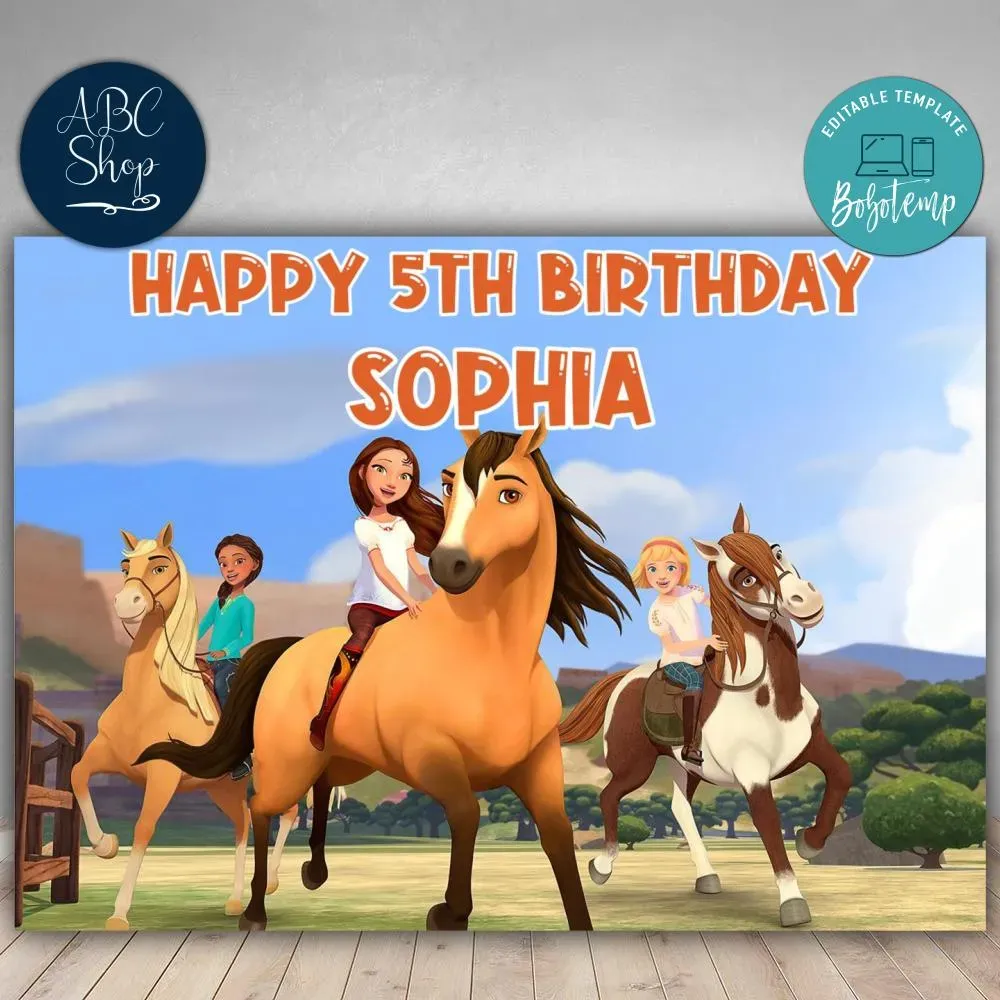 Printable Spirit Riding Fr Backdrop Digital File Instant Download Bobotemp