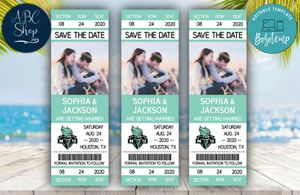 Editable New York Liberty Save The Date Wedding Engagement Announcement Ticket Invite Instant Download