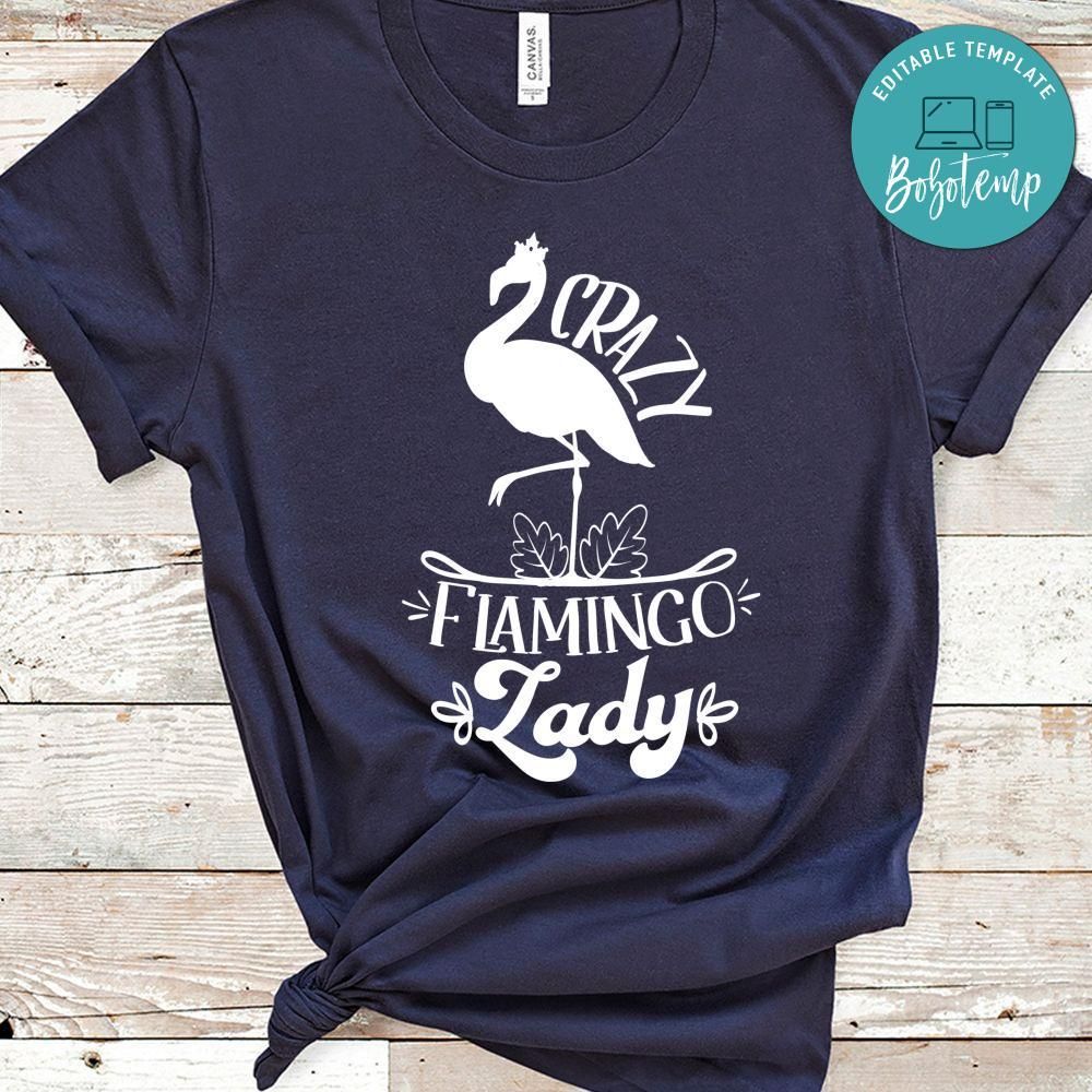 Crazy Flamingo Lady Shirt