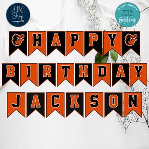 Baltimore Orioles Birthday Banner Digital Files