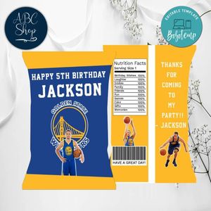 Stephen Curry Chip Bags Digital File Printable Instant Download
