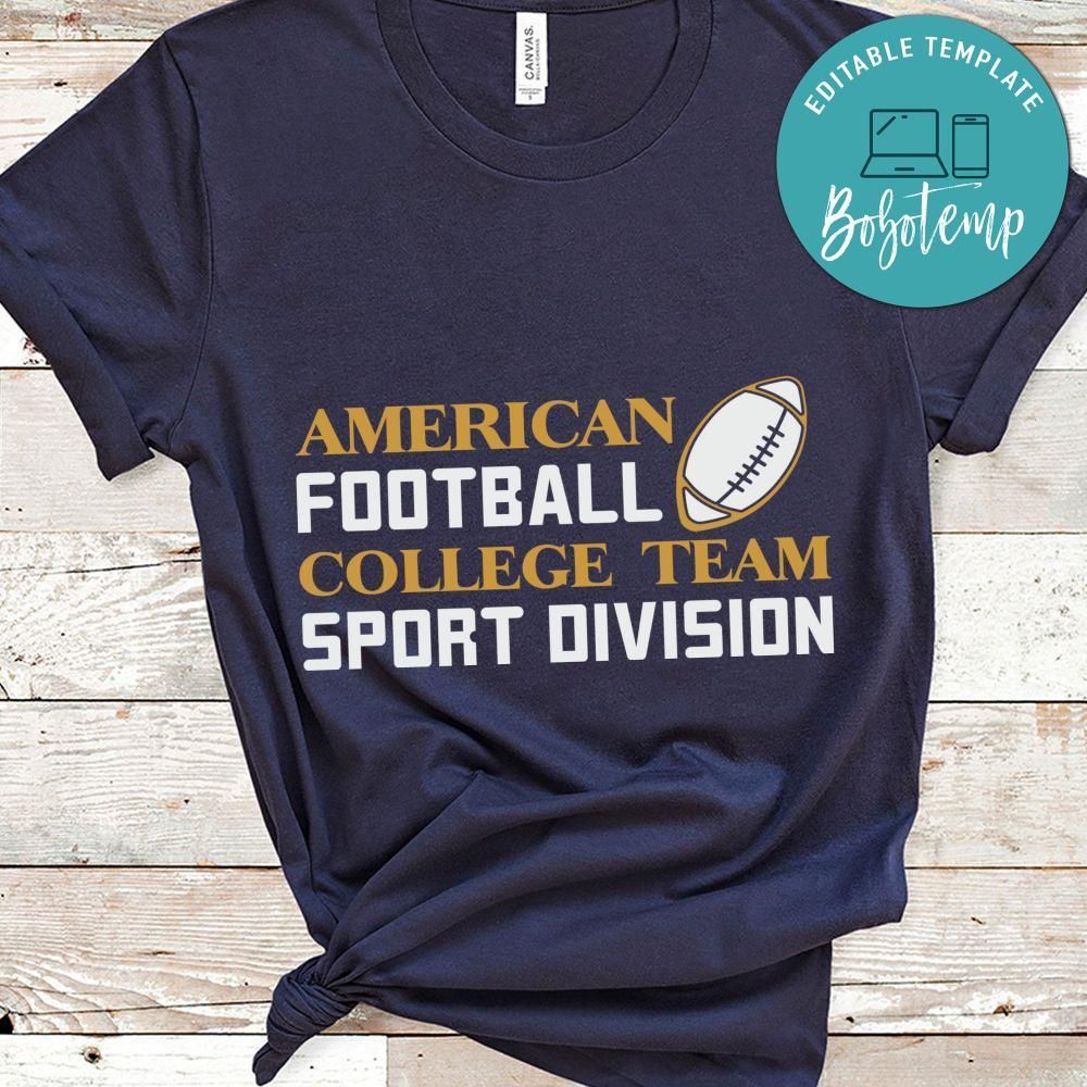American Football College Team Sport Division Shirt