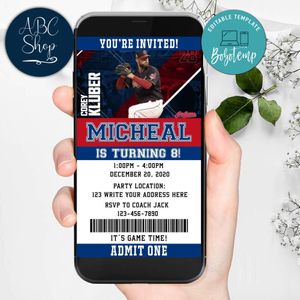 Electronic Texas Rangers Electronic Invite Birthday Invitations Instant Download