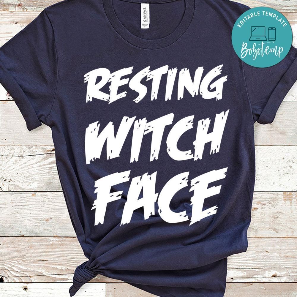 Resting Witch Face Halloween T-Shirt