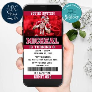 Electronic Georgia Bulldogs Electronic Invite Birthday Invitations Instant Download
