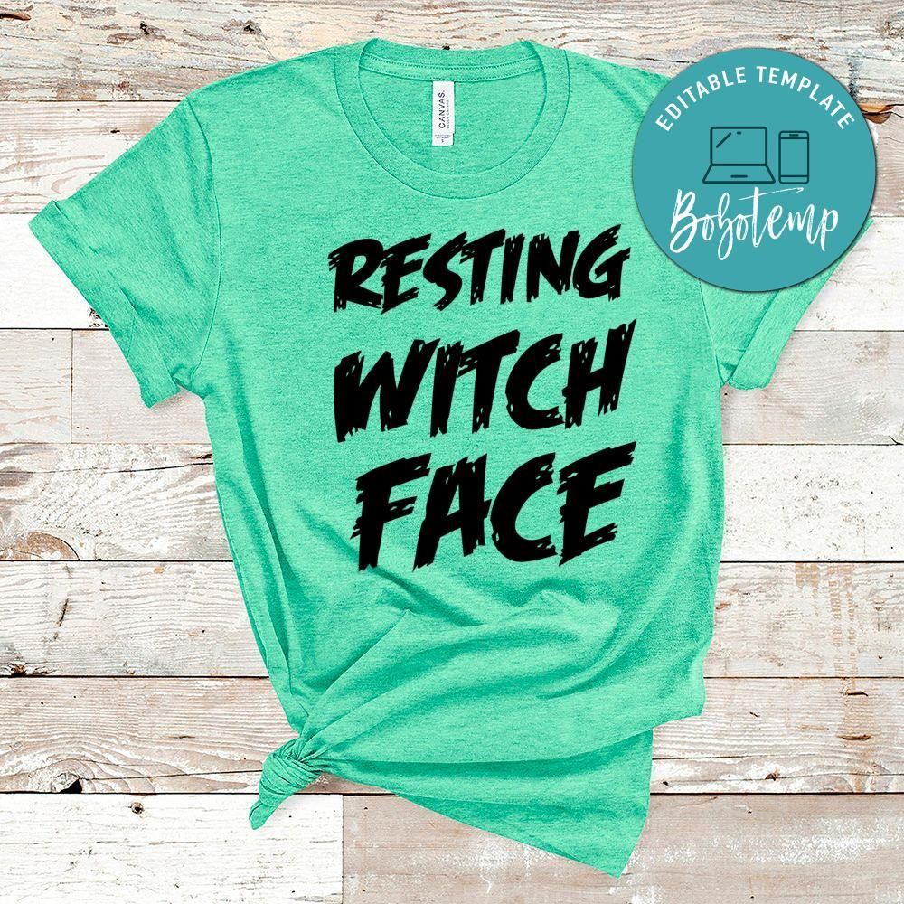 Resting Witch Face Halloween T-Shirt