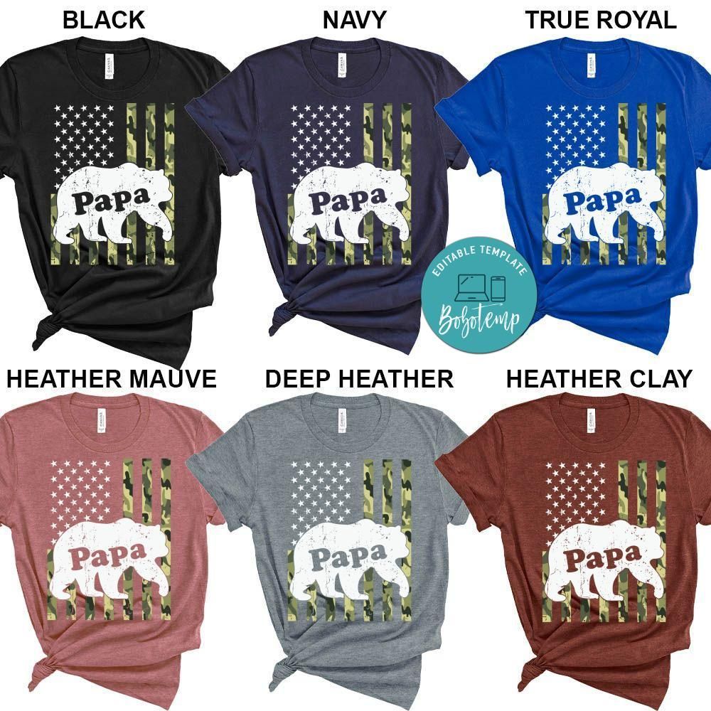 Father's Day Papa Bear Camouflage Shirt