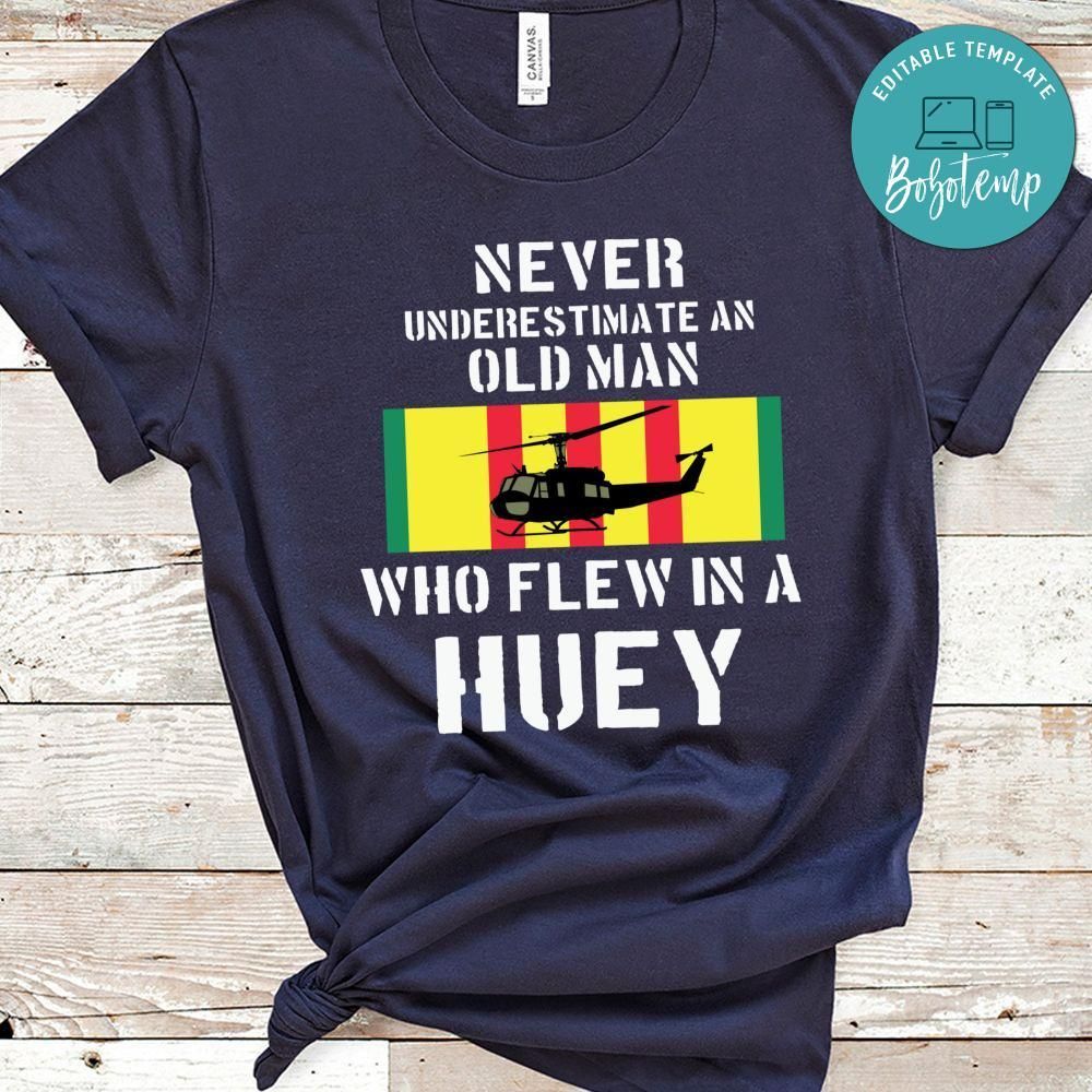 Vietnam Veteran UH1 Huey Helicopter Shirt