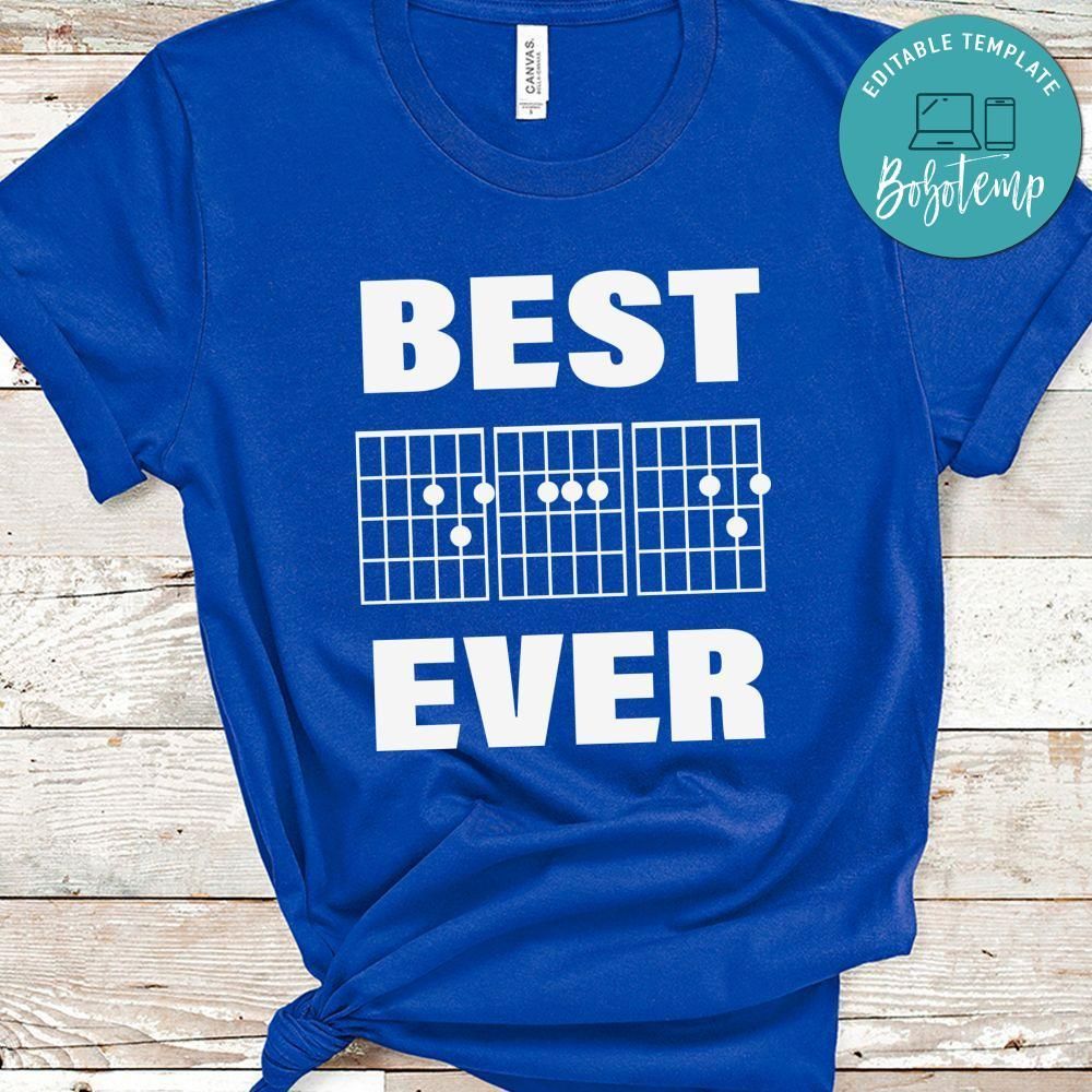 Best Dad Ever Music Guitar Musician Dad Shirt