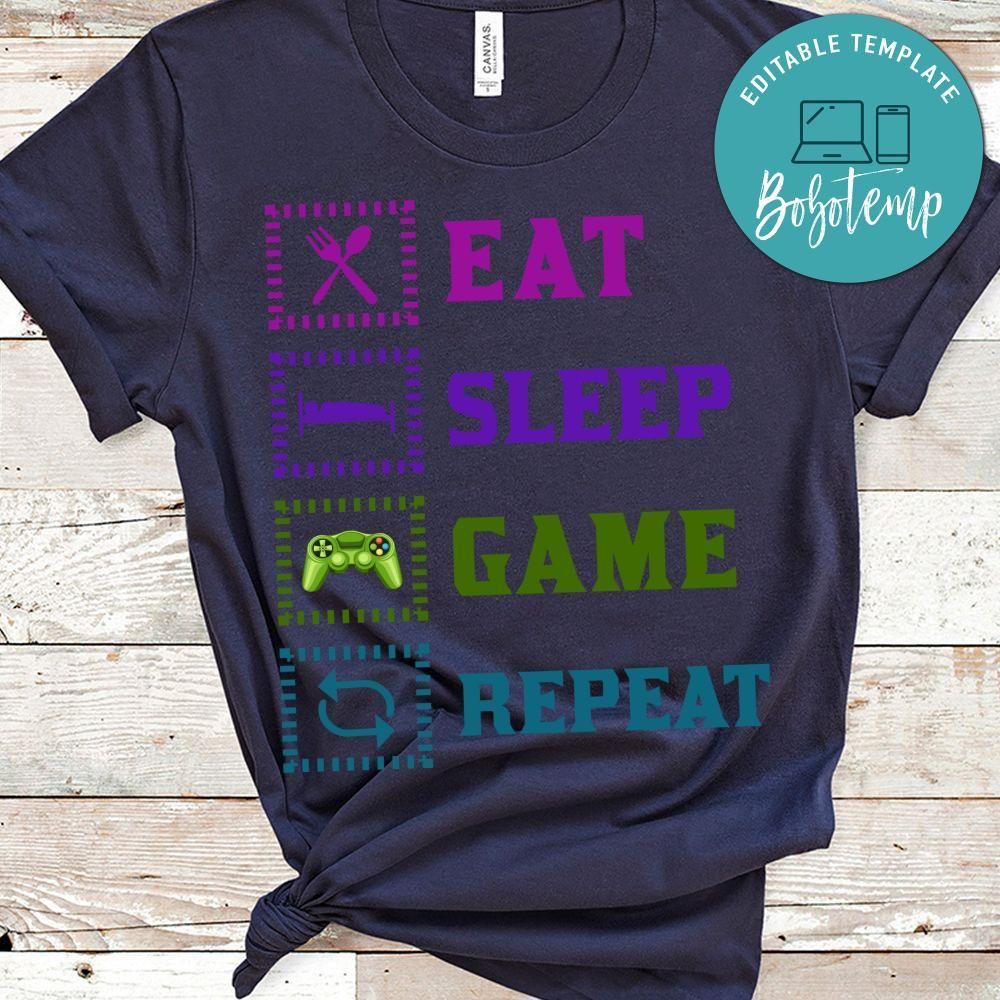 Eat Sleep Game Repeat T-Shirt