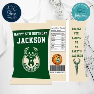 Milwaukee Bucks Chip Bags Digital File Printable Instant Download