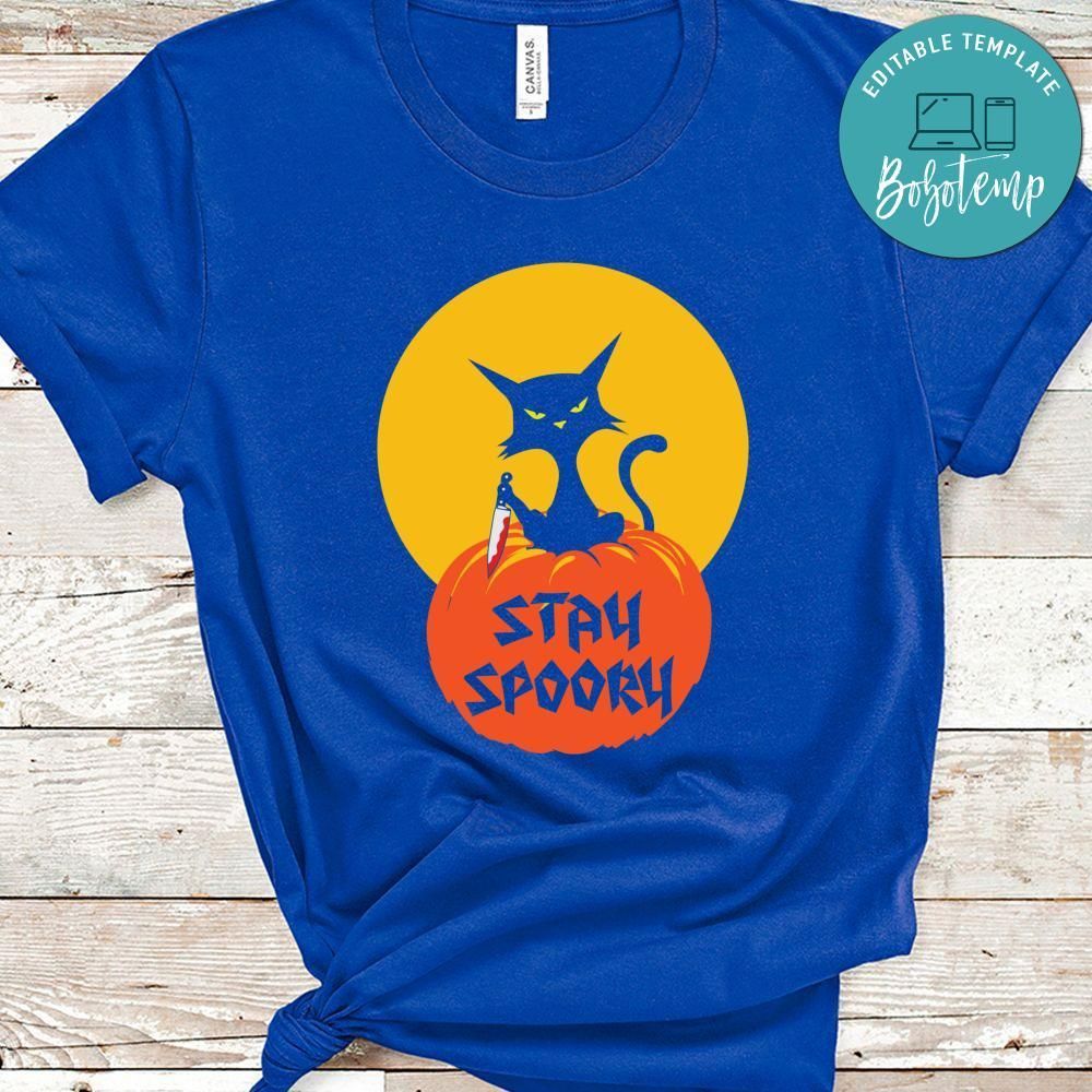 Funny Cat With Knife Halloween Spooky Shirt