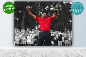 Editable Tiger Woods Wall Art Golf Instant Download