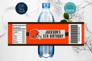 Printable Cleveland Browns Water Bottle Labels Instant Download