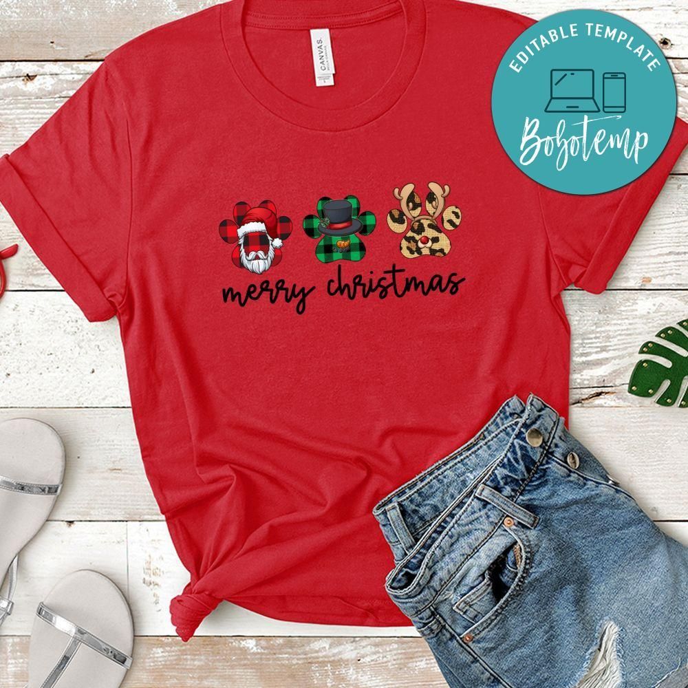 Dog Print Christmas Shirt