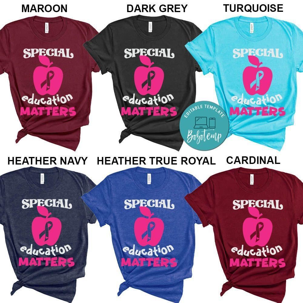 Special Education Matters Breast Cancer Shirt