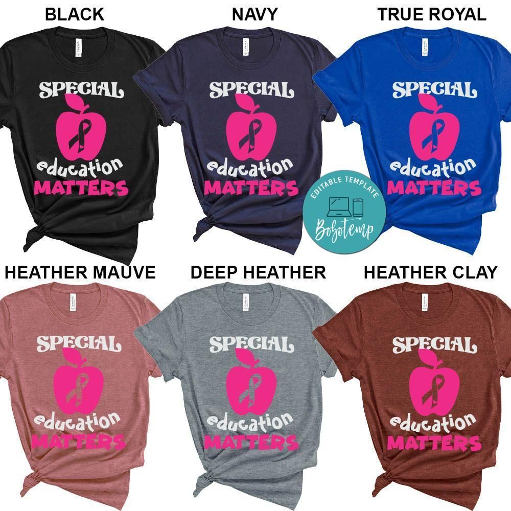 Special Education Matters Breast Cancer Shirt