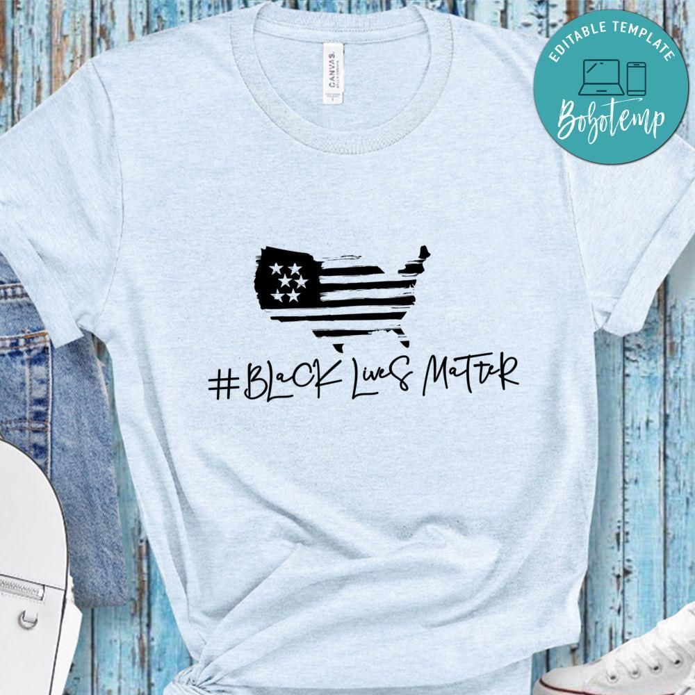 Black Lives Matter American Flag Shirt