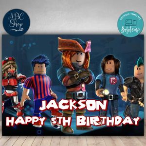 Printable Roblox Backdrop Digital File Instant Download