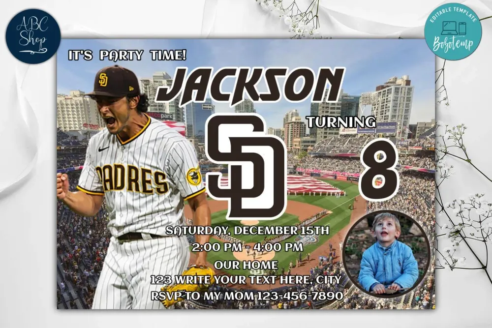 San Diego Padres Birthday Invitation Instant Download Bobotemp San Diego Padres Birthday Invitation Instant Download Bobotemp