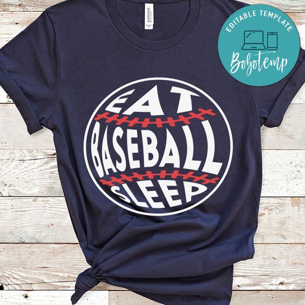 Eat Sleep Baseball Repeat Baseball Play Shirt