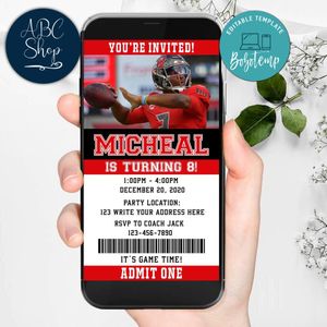 Electronic Tampa Bay Buccaneers Electronic Invite Birthday Flyer Instant Download