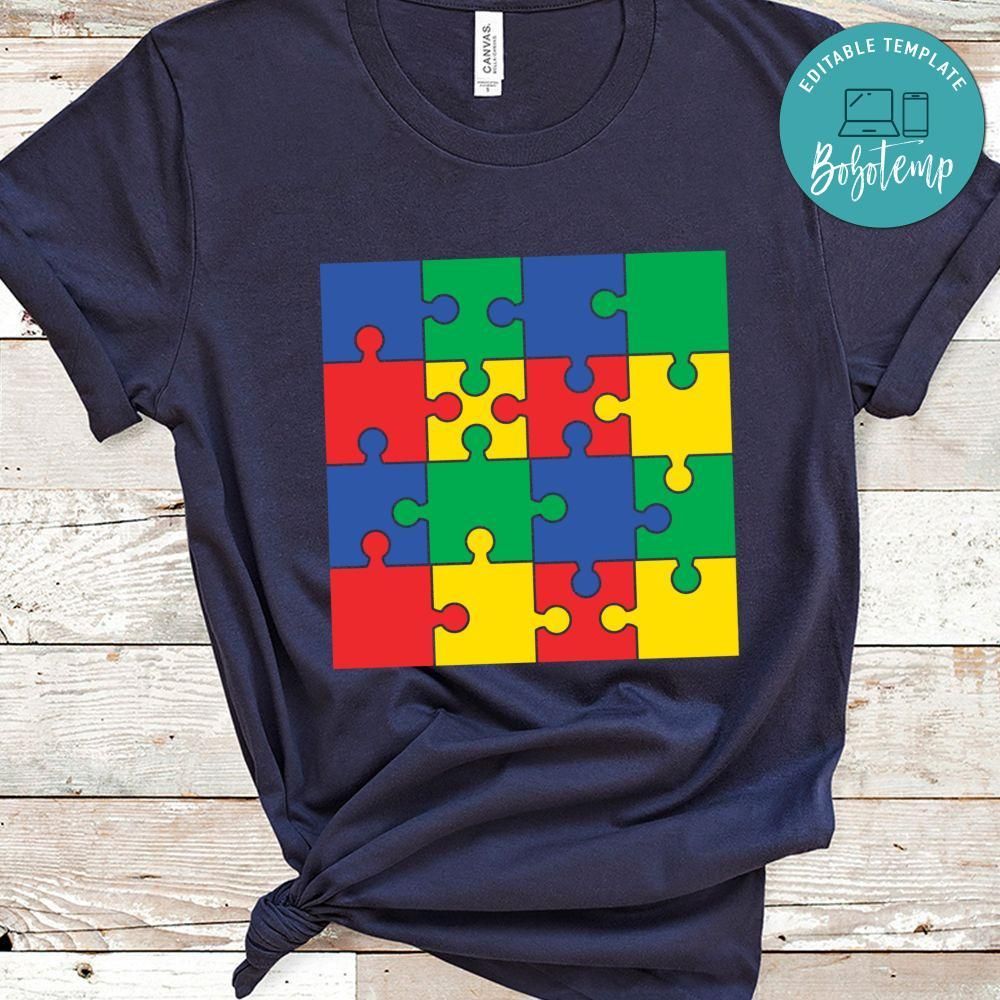 Autism Colorful Puzzle Shirt