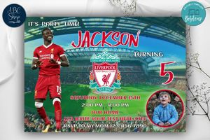 Liverpool Birthday Invitation Digital File