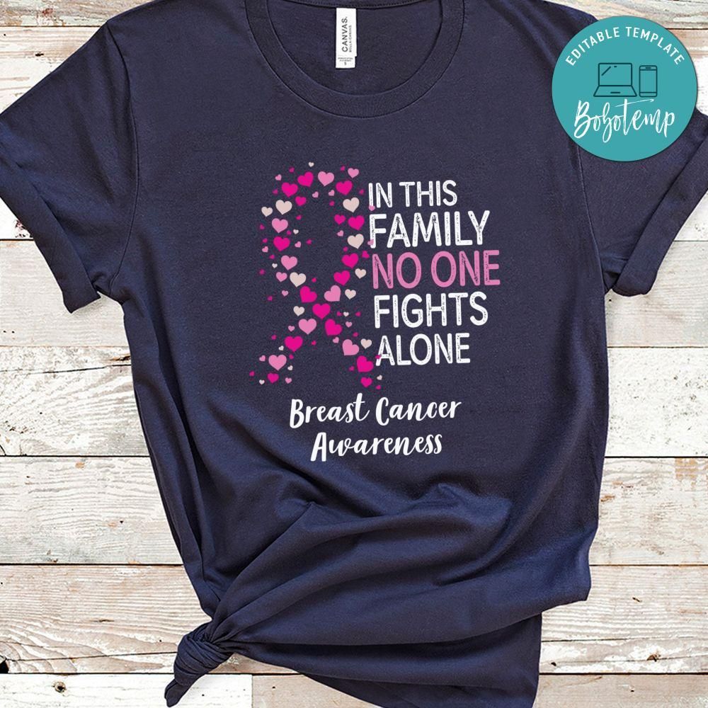 In This Family No One Fights Alone Cancer T-Shirt