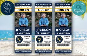 Milwaukee Brewers Birthday Ticket With Photo Invitation Instant Download