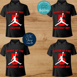 Printable Basketball Jordan Birthday Shirt Template Instant Download