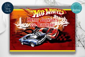 Printable Hot Wheels Backdrop Digital File Instant Download