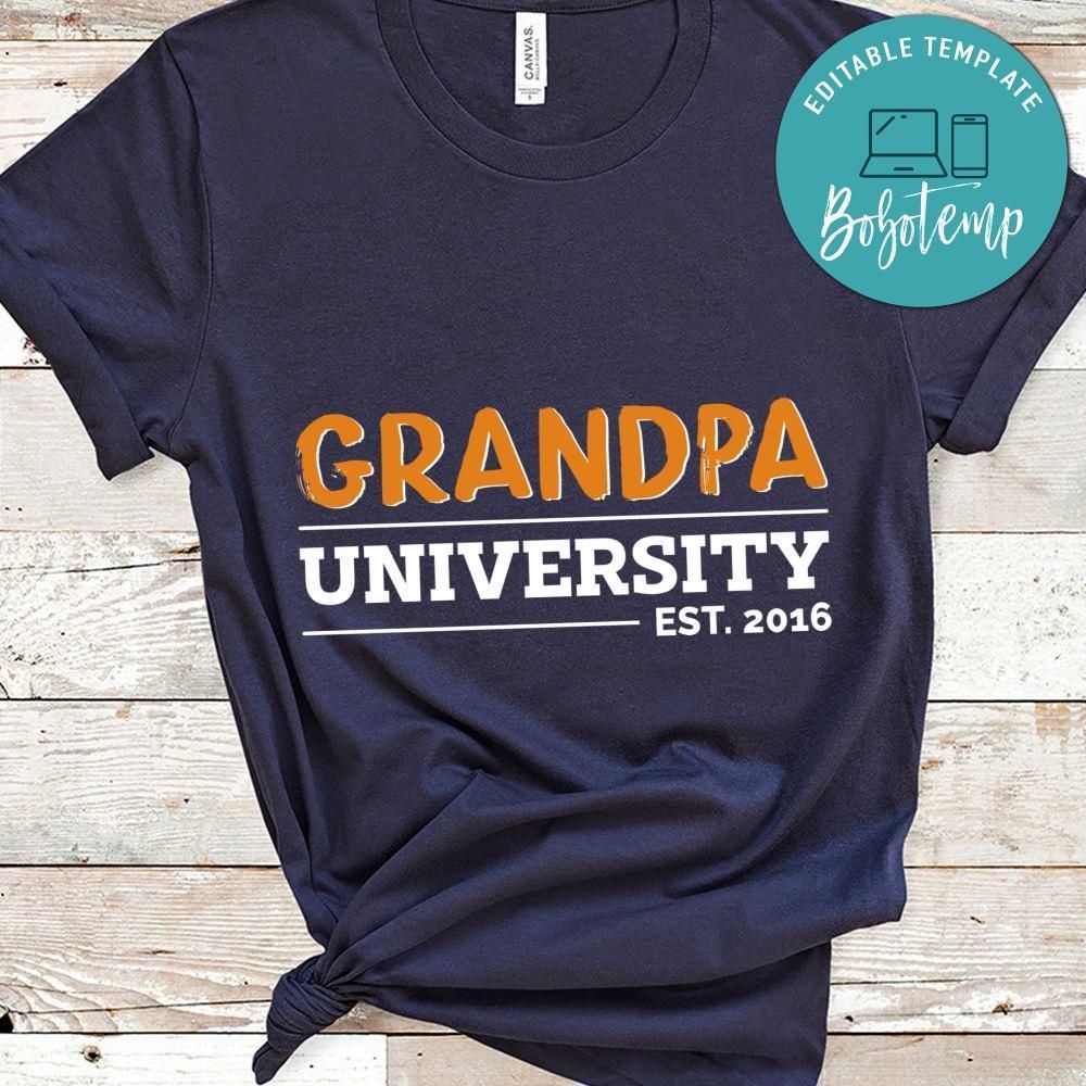 Grandpa University Est 2016 T Shirt