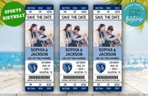 Editable Sporting Kansas City Save The Date Wedding Engagement Announcement Ticket Invitation Instant Download