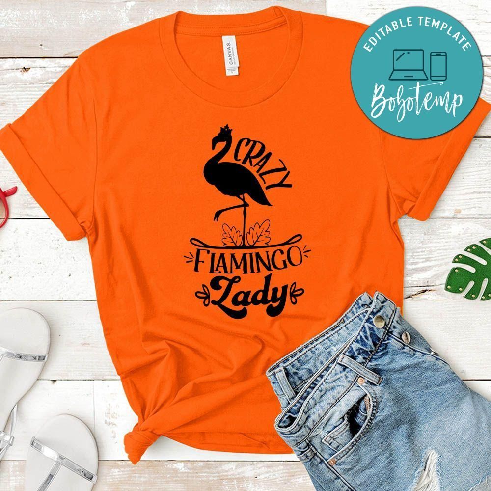 Crazy Flamingo Lady T-Shirt