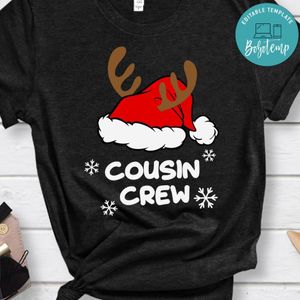 Cousin Crew Reindeer Christmas Hat Shirt
